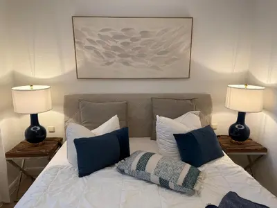 Ein Bett oder Betten in einem Zimmer der Unterkunft Villa Strandleben