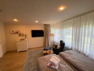 TV/Unterhaltungsangebot in der Unterkunft Darßer Ferienhaus Gartenwohnung