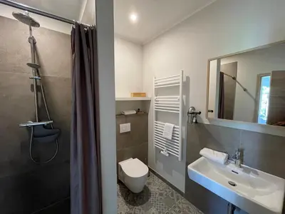 Ein Badezimmer in der Unterkunft Hof Himmelgrün
