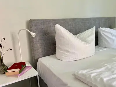 Ein Bett oder Betten in einem Zimmer der Unterkunft Hof Himmelgrün