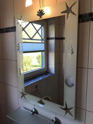 Ein Badezimmer in der Unterkunft Kompassrose