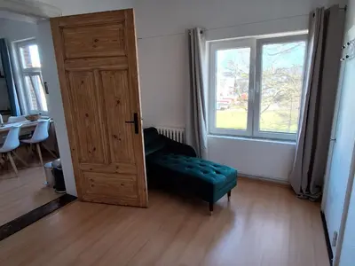 Ein Sitzbereich in der Unterkunft De lütt Stuuv