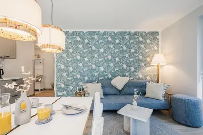 Ein Sitzbereich in der Unterkunft Ferienwohnung #einzigartig
