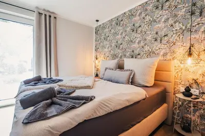 Ein Bett oder Betten in einem Zimmer der Unterkunft Ferienwohnung #einzigartig
