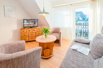 TV/Unterhaltungsangebot in der Unterkunft Ferienhaus Sanddorn, Fewo Stranddistel