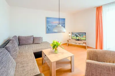 TV/Unterhaltungsangebot in der Unterkunft Ferienhaus Sanddorn, Fewo Sanddorn