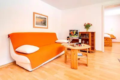 TV/Unterhaltungsangebot in der Unterkunft Ferienhaus Sanddorn, Fewo Seetang