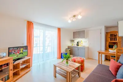 Küche/Küchenzeile in der Unterkunft Ferienhaus Sanddorn, Fewo Strandhafer
