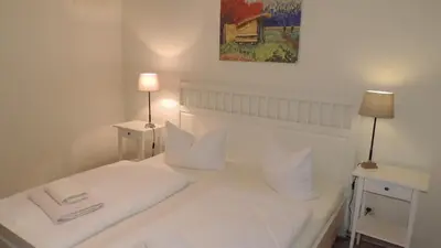 Ein Bett oder Betten in einem Zimmer der Unterkunft Akazienhaus 2 - b65937