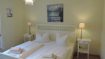 Ein Bett oder Betten in einem Zimmer der Unterkunft Akazienhaus 1 - b65934