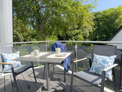 Ein Balkon oder eine Terrasse in der Unterkunft Störtebekerkoje 12 5
