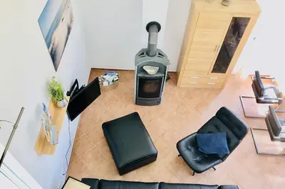 Ein Sitzbereich in der Unterkunft OstseeFreiheit
