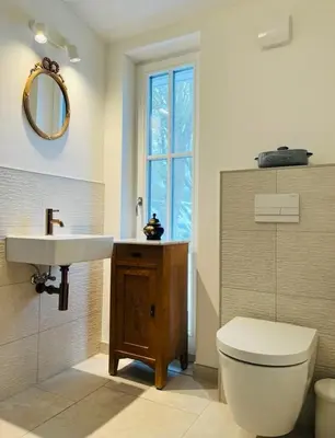 Ein Badezimmer in der Unterkunft Ferienhaus Slichtemolen