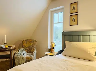 Ein Bett oder Betten in einem Zimmer der Unterkunft Ferienhaus Slichtemolen