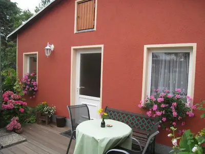 Ein Garten an der Unterkunft Ferienhaus in der Altstadt
