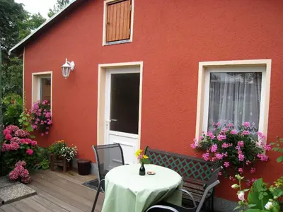 Ein Garten an der Unterkunft Ferienhaus in der Altstadt