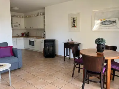 Küche/Küchenzeile in der Unterkunft Ferienwohnung Störtebeker