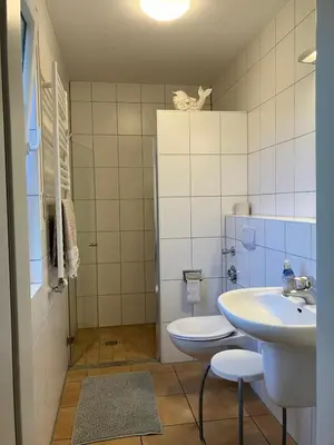 Ein Badezimmer in der Unterkunft Ferienwohnung Störtebeker