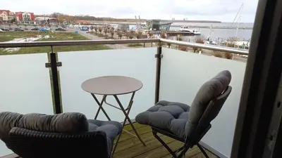 Blick auf einen Fluss in der Nähe der Ferienwohnung