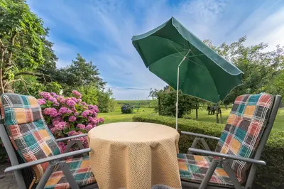 Ein Garten an der Unterkunft Am Bodden Krapp´s - Apartment
