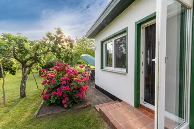 Ein Garten an der Unterkunft Am Bodden Krapp´s - Apartment