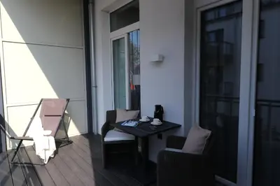 Ein Balkon oder eine Terrasse in der Unterkunft Alte Seefahrtschule App 09 