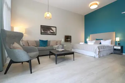 Ein Bett oder Betten in einem Zimmer der Unterkunft Alte Seefahrtschule App 07 