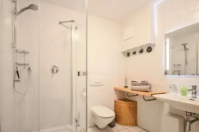 Ein Badezimmer in der Unterkunft Boddenquartett App 05 