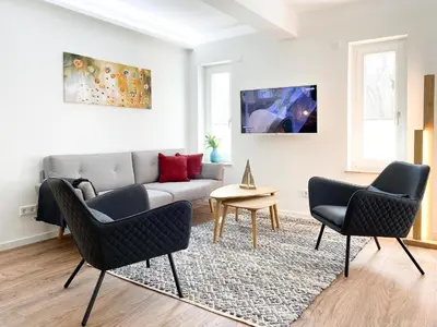 TV/Unterhaltungsangebot in der Unterkunft Sonnenseite Parkliebe, App 04