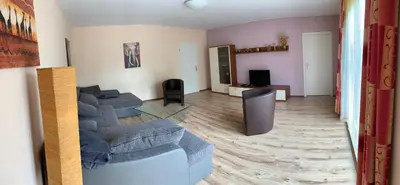 Ein Sitzbereich in der Unterkunft Schwalbe