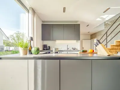 Küche/Küchenzeile in der Unterkunft Ferienhaus in Fuhlendorf am Boddenhafen