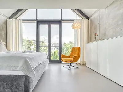 Ein Bett oder Betten in einem Zimmer der Unterkunft Ferienhaus in Fuhlendorf am Boddenhafen