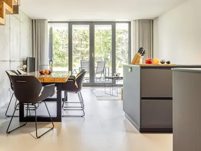 Küche/Küchenzeile in der Unterkunft Ferienhaus in Fuhlendorf am Boddenhafen