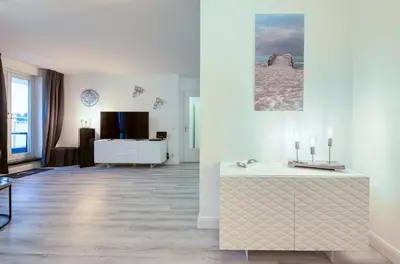 TV/Unterhaltungsangebot in der Unterkunft 5-Sterne-Apartment Ostseeperle Zingst inklusive Strandkorb April-Oktober