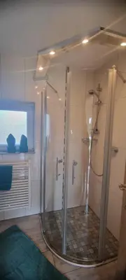 Ein Badezimmer in der Unterkunft Ostseekrabbe