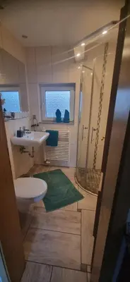 Ein Badezimmer in der Unterkunft Ostseekrabbe