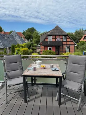 Das Gebäude in dem sich die Ferienwohnung befindet