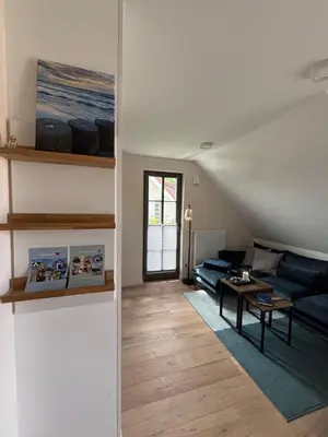 Ein Sitzbereich in der Unterkunft Zum Schwedenblick