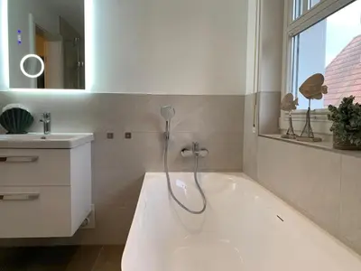 Ein Badezimmer in der Unterkunft Villa Strandleben