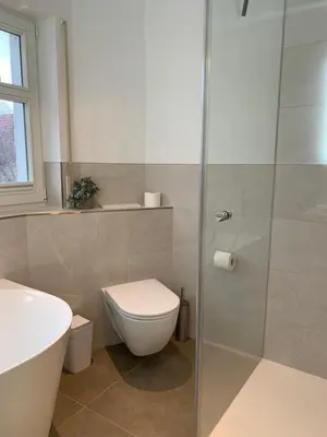 Ein Badezimmer in der Unterkunft Villa Strandleben