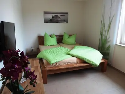 Ein Bett oder Betten in einem Zimmer der Unterkunft Strandvilla Dierhagen