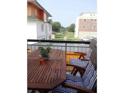 Ein Balkon oder eine Terrasse in der Unterkunft Strandvilla Dierhagen