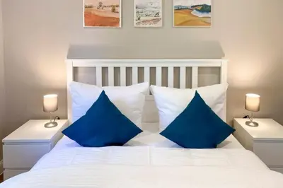 Ein Bett oder Betten in einem Zimmer der Unterkunft Haus Wellenrauschen
