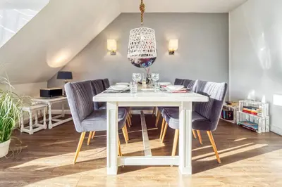Ein Sitzbereich in der Unterkunft Haus Seeblick Whg 8