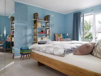 Ein Bett oder Betten in einem Zimmer der Unterkunft WiesenART ground floor