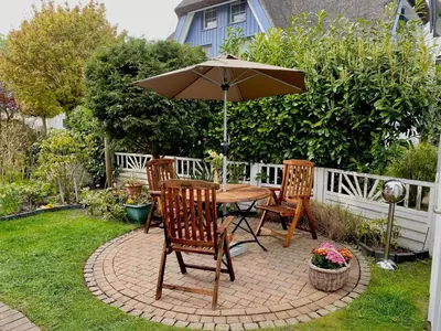 Ein Garten an der Unterkunft Haus Störtebeker