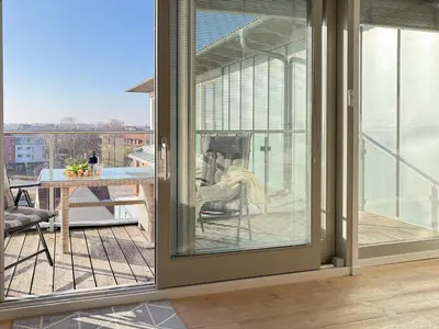 Ein Balkon oder eine Terrasse in der Unterkunft Speicherresidenz App 5 9 Südseite