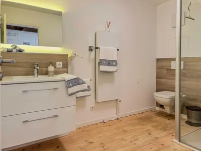 Ein Badezimmer in der Unterkunft Speicherresidenz App 03 - Südseite
