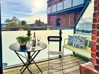 Ein Balkon oder eine Terrasse in der Unterkunft Speicherresidenz App 3 11 - Südseite