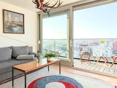 Ein Balkon oder eine Terrasse in der Unterkunft Speicherresidenz App 5 11 - Südseite